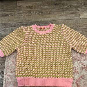 THML Pink and Green Patterned Blouse
